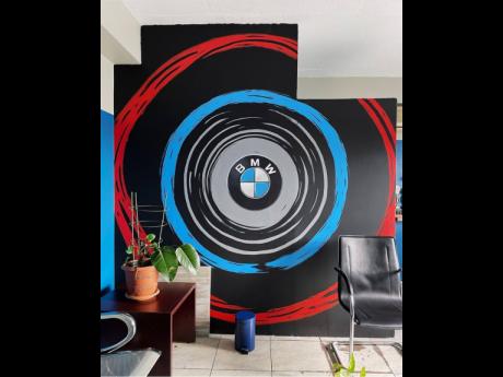 Williams listed the BMW-inspired wall mural at Bowla Garage Limited as one of her favourite pieces to date.