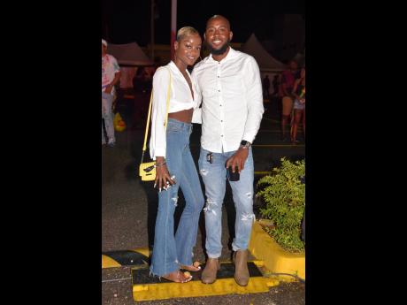 The dress code for cute couple Kemar and Alexia Lewin was ripped jeans paired with a white shirt and as Bounty would say, their appearance was simply ‘Kaboom!’