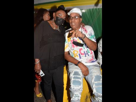 Bounty Killer’s former manager, Olivia ‘Babsy’ Grange, paid tribute to him by dressing in black, his signature colour. The entertainment minister, after greeting Bounty, made her way backstage and was also quite delighted to see veteran sound system 
