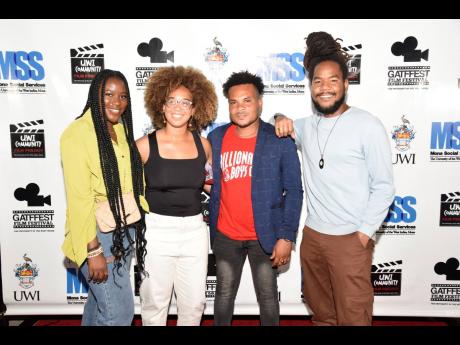 Documentarian Joelle Powe and directors (from left) Vennessa Hanshaw, Mark Anthony Deacon and Caleb D’Aguilar at the 10th anniversary launch of GATFFEST.