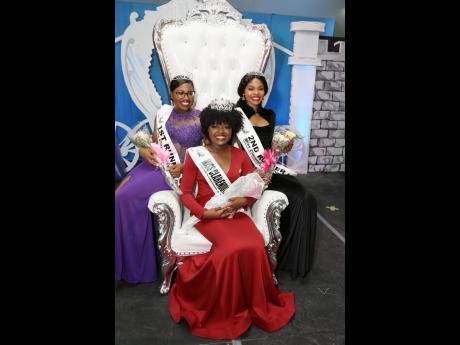 Miss Clarendon Festival Queen winner, Sheri-Gaye Johnson is flanked by runners-up Sasha-Kae Bernard and Rohanna Ludford. 