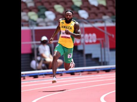  Rasheed Dwyer competing in the 200m heats at the Tokyo 2020 Olympics Games in Tokyo, Japan on Tuesday, August 3, 2021. 