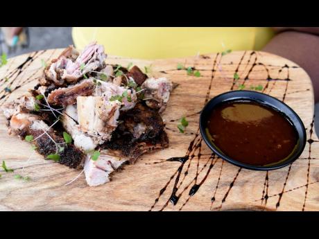 The succulent jerk rabbit is a mainstay on the diverse menu. 