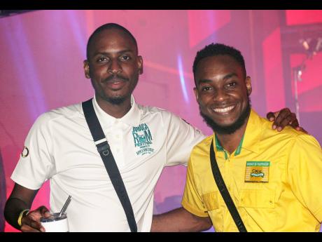 CEO of Mystique Integrated Services Valon Thorpe (left) and Campari’s Regional Marketing Manager Pavel Smith.