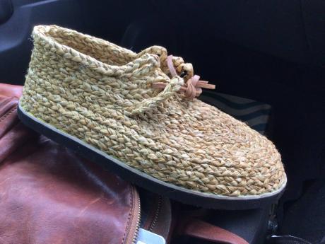 
A straw shoe produced by Miah Craft.