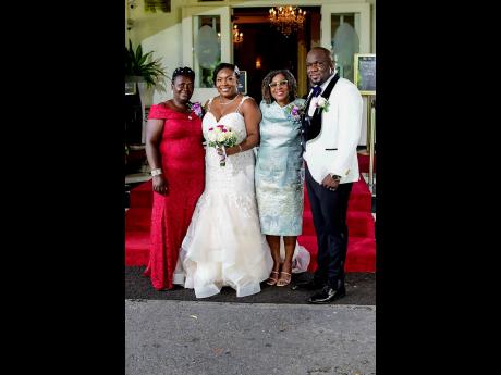 The newlyweds are grateful to their mothers – mother of the bride, Beverly Dunn (left) and mother of the groom, Audrey Sewell – for their love, support and constant prayers.
