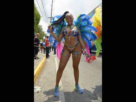 The beautiful Tessika Chavello poses during the 2019 Xodus road march. Dr St Clair reccommend lots of moisturisation and hydration for road march day. 