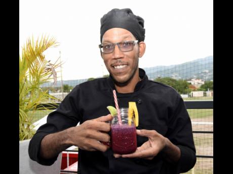 The Skinny Chef, Yassi Brissett with a Pascual Berry Fruity smoothie.