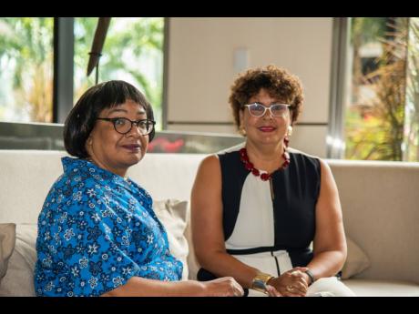 British MP Diane Abbott (left) and PNP Women’s Movement President Patricia Duncan Sutherland are abortion-rights lobbyists.