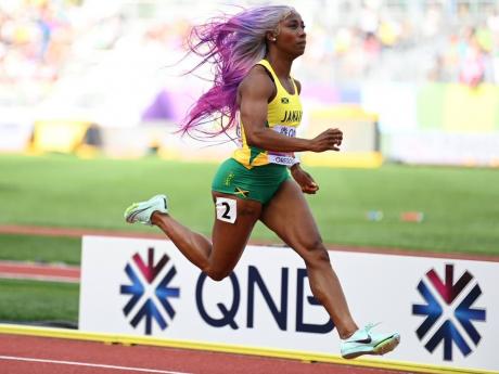 World Champion Shelly-Ann Fraser-Pryce runs in the first round of the women’s 100 metres at the World Athletics Championships inside Hayward Field, Eugene, Oregon, yesterday.