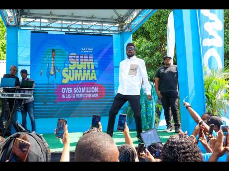 Beenie Man in his element during the Flow Sum-Summa Breakfast Party last Friday.