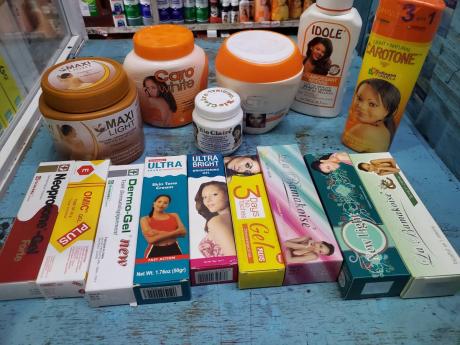 Locally, the sale of skin bleaching products is currently free for all, with the products being sold in haberdasheries and cosmetic stores, as well as roadside vendors in the business districts of major towns across Jamaica. Some vendors even offer homemad