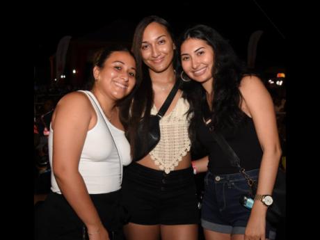 Belizean sisters (from left) Tyana, Alexis, and Kelsey Musa enjoyed their very first Reggae Sumfest experience.