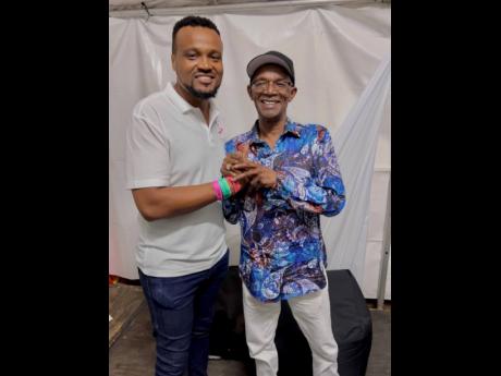 ‘Lovers Rock King’ Beres Hammond caught up with Red Stripe’s Brand Manager Nathan Nelms shortly after bringing down the house on the final night of Reggae Sumfest.