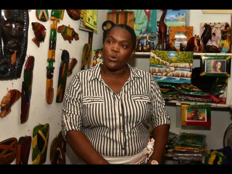 Craft vendor Tamekia Whebley is not in support of hotels having their own craft shops as she believes this limits the earning potential of local craftspeople.