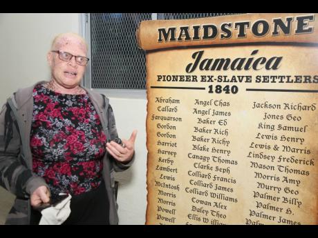 Frith shows the list of Maidstone’s ‘pioneer ex-slave settlers’.