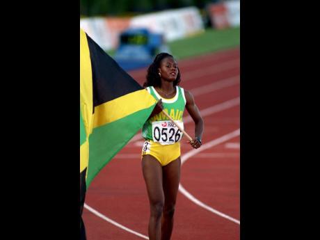 Track legend Merlene Ottey flew the black, green and gold with pride. 