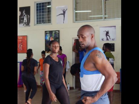 Simms leads a rehearsal in the NDTC dance studio.