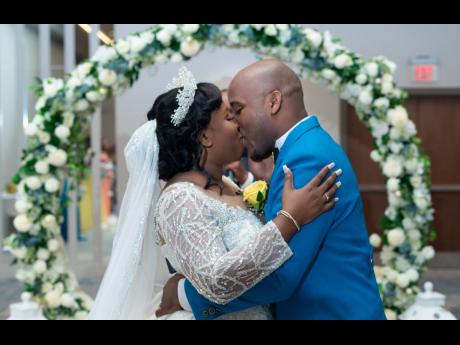 As the pastor declared, ‘You may now kiss the bride’, the couple shared their first kiss as husband and wife.