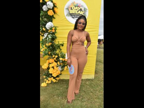 Although she was wearing a caramel cotton jumpsuit that could easily pass for her complexion, Shantelle McCarthy certainly did not blend in as she made her way into the venue for the Daybreak Breakfast Party last Saturday.