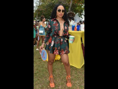  Antiguan dolly, Moné Potter, stepped away from the norm of flat sandals and opted for stylish heels as her best brunch footwear.