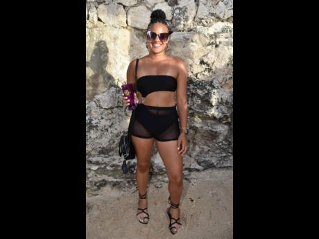 For the last lap of Best Weekend Ever, Nikolette Kameka paired her monokini with mesh shorts for a sporty yet sexy look. 