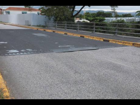 The problematic bridge along Howard Cooke Boulevard in Montego Bay, St James.