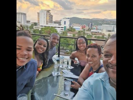 It was a selfie moment for Danville Walker and his family on their evening out.