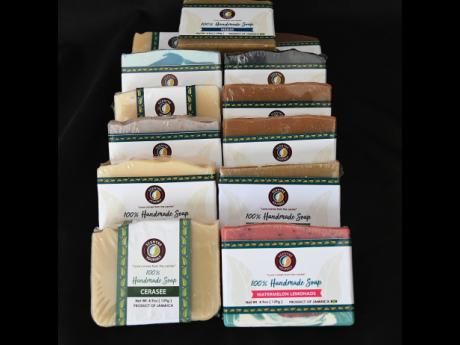 A variety of soaps made from the Scentre Yourself all-natural, handmade skincare product line.