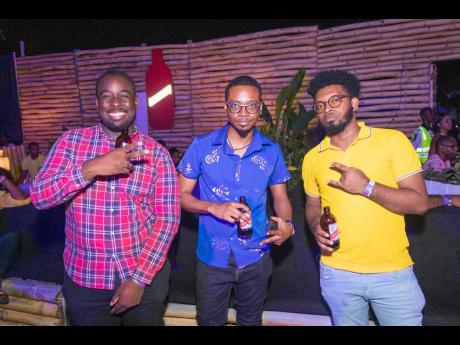  Friends (from left) Stefan Reid, Maurice Dormer and Jevon Angus rode the wave of entertainment and excitement.