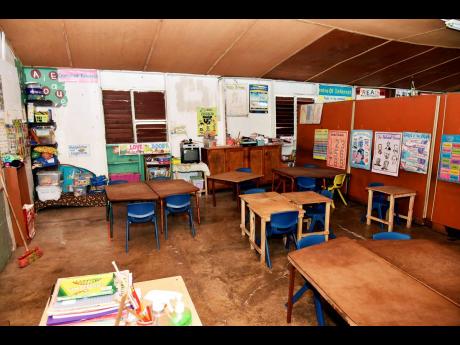 The small classroom space of the older structure of the Valley Christian Ministries Basic School.