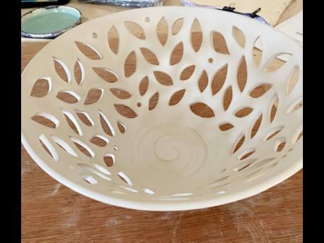 A decorative and functional leaf bowl.