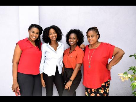 
The faces behind the new dramedy: From left are Keisha O’Meally, producer and story editor; Ornella Taylor, production assistant; Camille Barrett, producer and Judith Alberga, manager.
