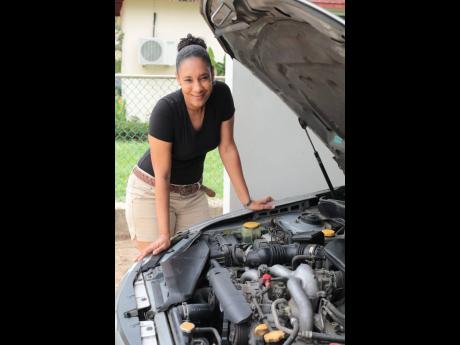 Danah Cameron thanks her dad for insisting that, if she is going to drive, then she should know how to take care of her car on the road.
