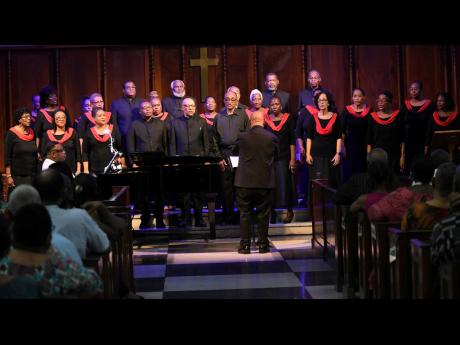 The National Chorale of Jamaica performs at their Golden Gala Concert at the University Chapel, UWI, Mona, on Sunday.