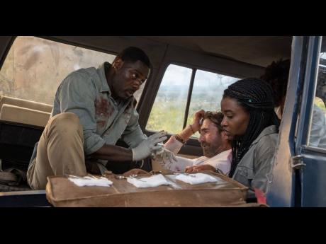 Idris Elba plays Dr Nate Daniels, a recently widowed husband who returns to South Africa with his daughters on a binding trip.