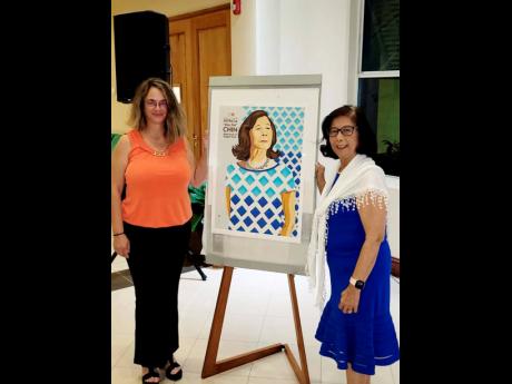 A new portrait of Miss Pat was unveiled by Maria Papaefstathiou.