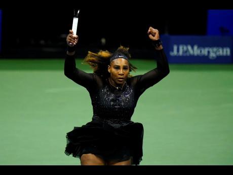 Serena Williams of the United States reacts after beating Anett Kontaveit of Estonia in the second round of the US Open tennis championships on Wednesday in New York. 
