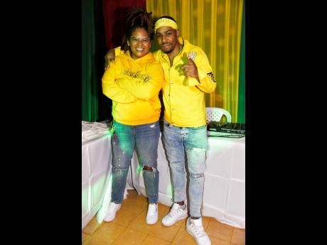 Twinning in yellow were DJ Sparks (left) and DJ Rush.