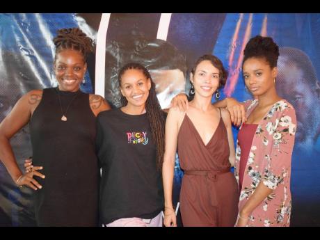Creative friends (from left) Kim Friez, Sanneta Myrie, Maya Wilkinson and Claudia Hesson showed up to support the wonderful showcase.