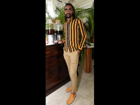 Decked in black and yellow, with a play on tan, we caught Romario Tomlin stylishly visiting the bar to taste the new featured flavours.