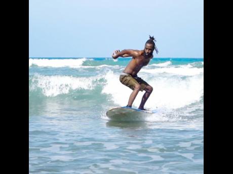 Powell was catching hte best waves of his life while surfing at Jamnesia in Bull Bay, St Andrew.