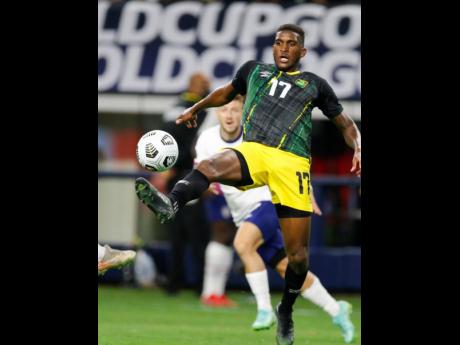 Jamaica defender Damion Lowe (17) 