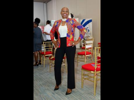 Dr Shallette Ashman, senior educator and e-learning specialist, dazzled in a printed blazer.