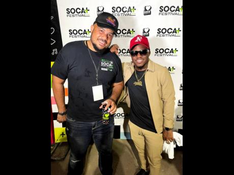 I Love Soca Managing Director Andrew Bellamy (left), and Voice, who performed on Night Two of the Soca+ music festival.