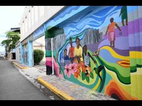 Kingston Creative Mural Art Corridor project on Water Lane 