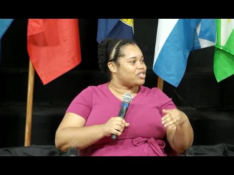 Dr Lori-Ann Bellanfante addressing the West Jamaica Conference of Seventh-day Adventists’ annual ‘Save Your Breast’ Symposium, which was held to mark the start of Breast Cancer Awareness Month on Sunday October 2.