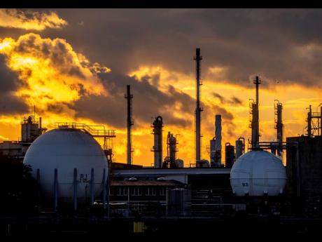 Chimneys and gas tanks are pictured on the BASF chemical plant in Ludwigshafen, Germany, as seen on September 27.