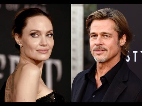 This combination photo shows Angelina Jolie (left) and Brad Pitt.