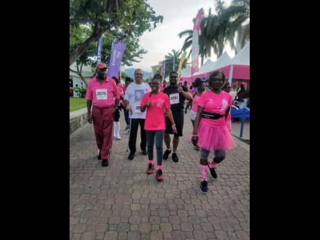 A walk to remember: Porter’s journey came full circle when she decided to give support to those who were negatively impacted by this lifechanging illness. She joined the Jamaica Cancer Society’s Reach to Recovery and has been participating in the annua
